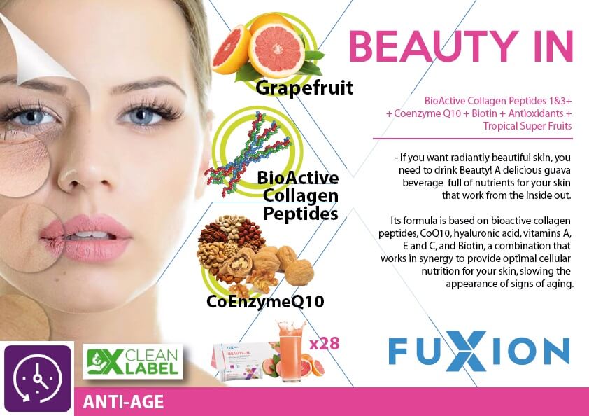 BEAUTY IN FUXION USA: hydrolyzed collagen, biotin, elastin for the skin. Price