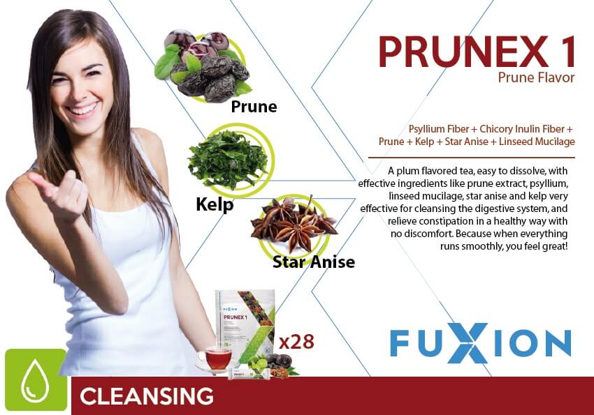 PRUNEX 1 FUXION USA: natural laxative tea for constipation helps clean colon. Price