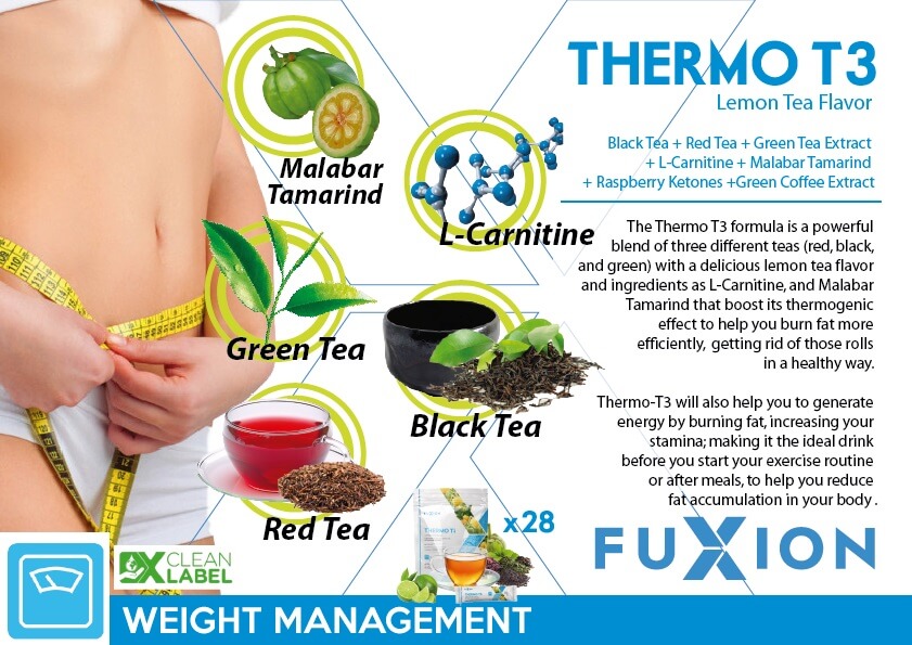 THERMO T3 FUXION USA: natural fat burner, black red green tea, l-carnitine. Price