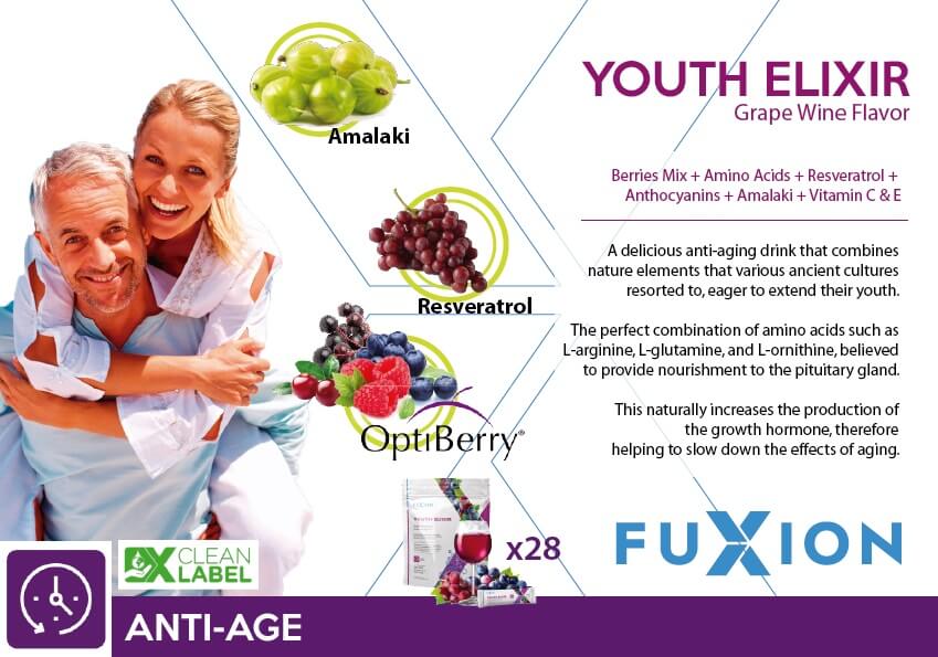 YOUTH ELIXIR FUXION USA: resveratrol from grapes, vitamin E for face and skin. Price
